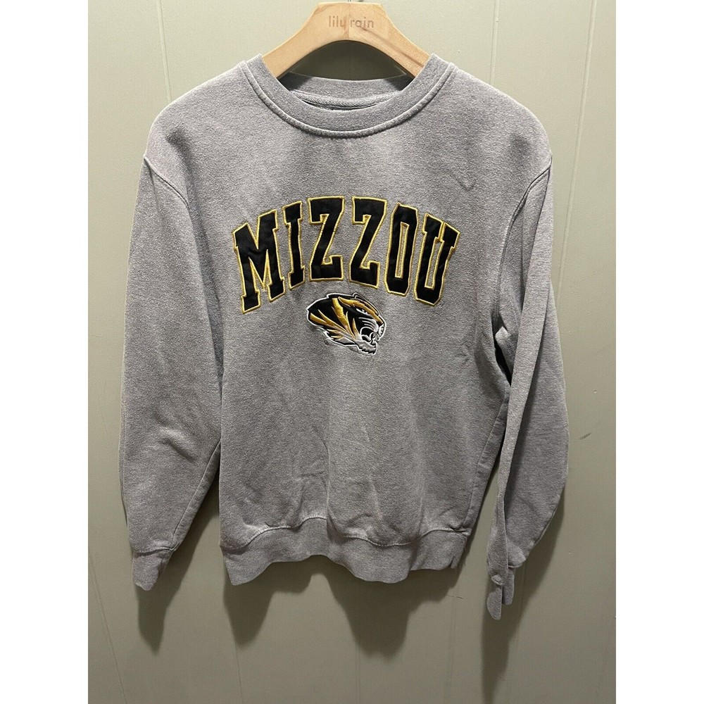 Vintage Mizzou Missouri Tigers Pullover Gray Sweater  Men’s Size Small